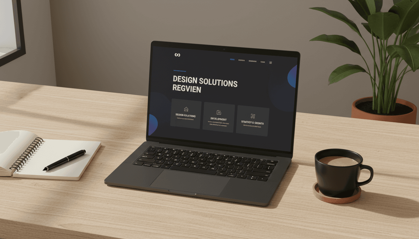 Smartphone and laptop displaying the same website layout